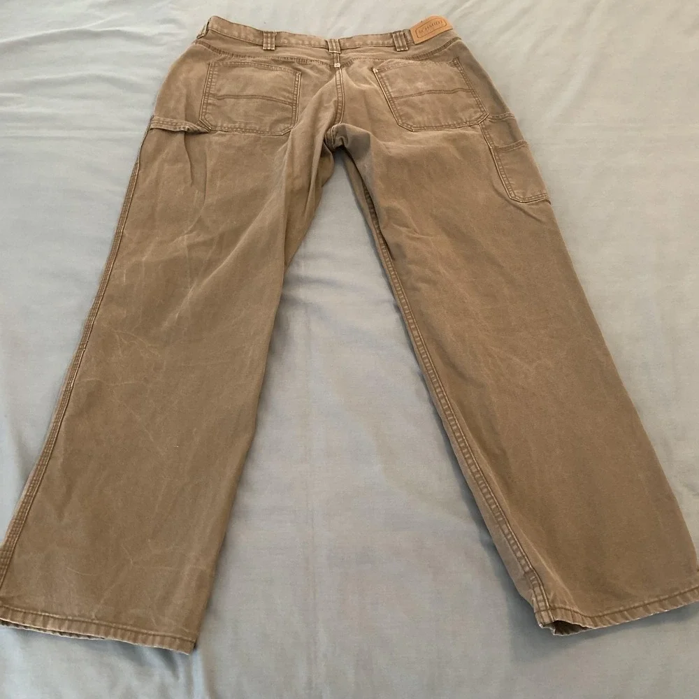 C.E. Schmidt Workwear Pants Mens‎ 38x34 Brown Canvas Carpenter Workwear Relaxed